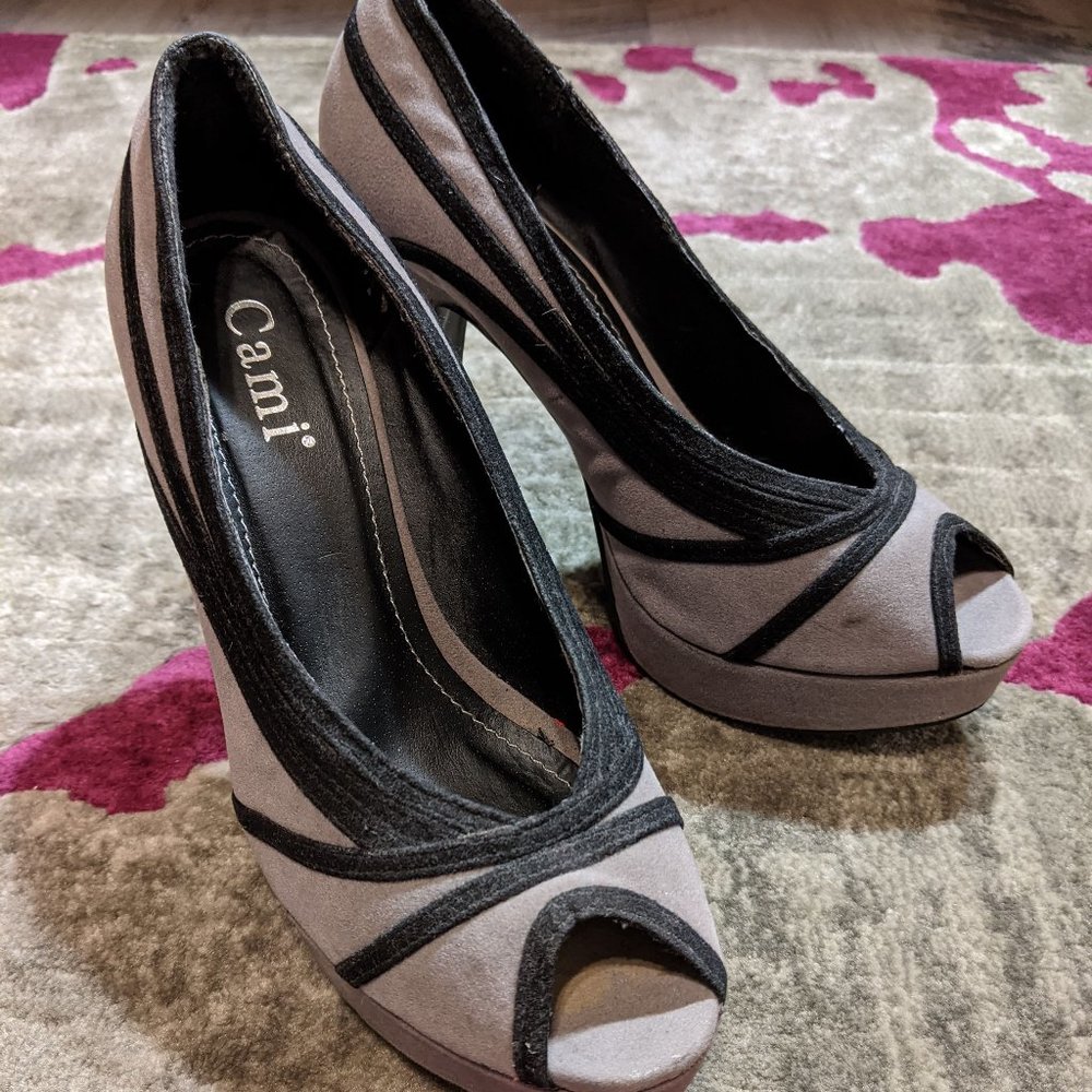Cami Peeptoe Heels Size 6.5